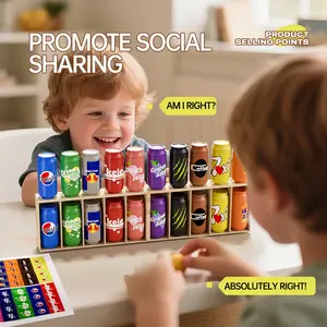 Guess Drink Bottle Matching Game, 23 Piece Memory Match Board Game, Educational Learning Interactive Play Toy for Children, Family & Party Fun