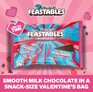 Feastables by MrBeast Valentine’s Milk Chocolate Candy, 22-Count Shareable Chocolate for Gifting & Sharing Feastables by MrBeast Valentine’s Milk Chocolate Candy, 22-Count Shareable Chocolate for Gifting & Sharing