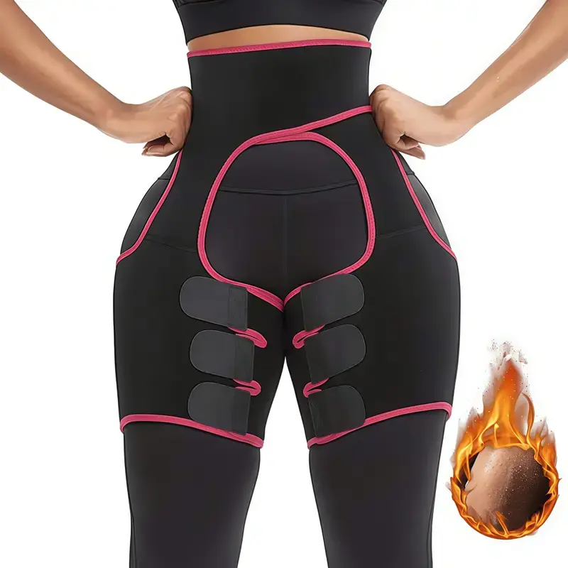 1 PC 3 in 1 Women’s Waist Trainer with Thigh Trimmer and Body Shaper Belt, Sweat Enhancing Leg Trimmer for Home Workout and Gym Training, Adjustable Compression Support for Women’s Fitness, Daily Exercise, Weight Loss and Body Sculpting Routine