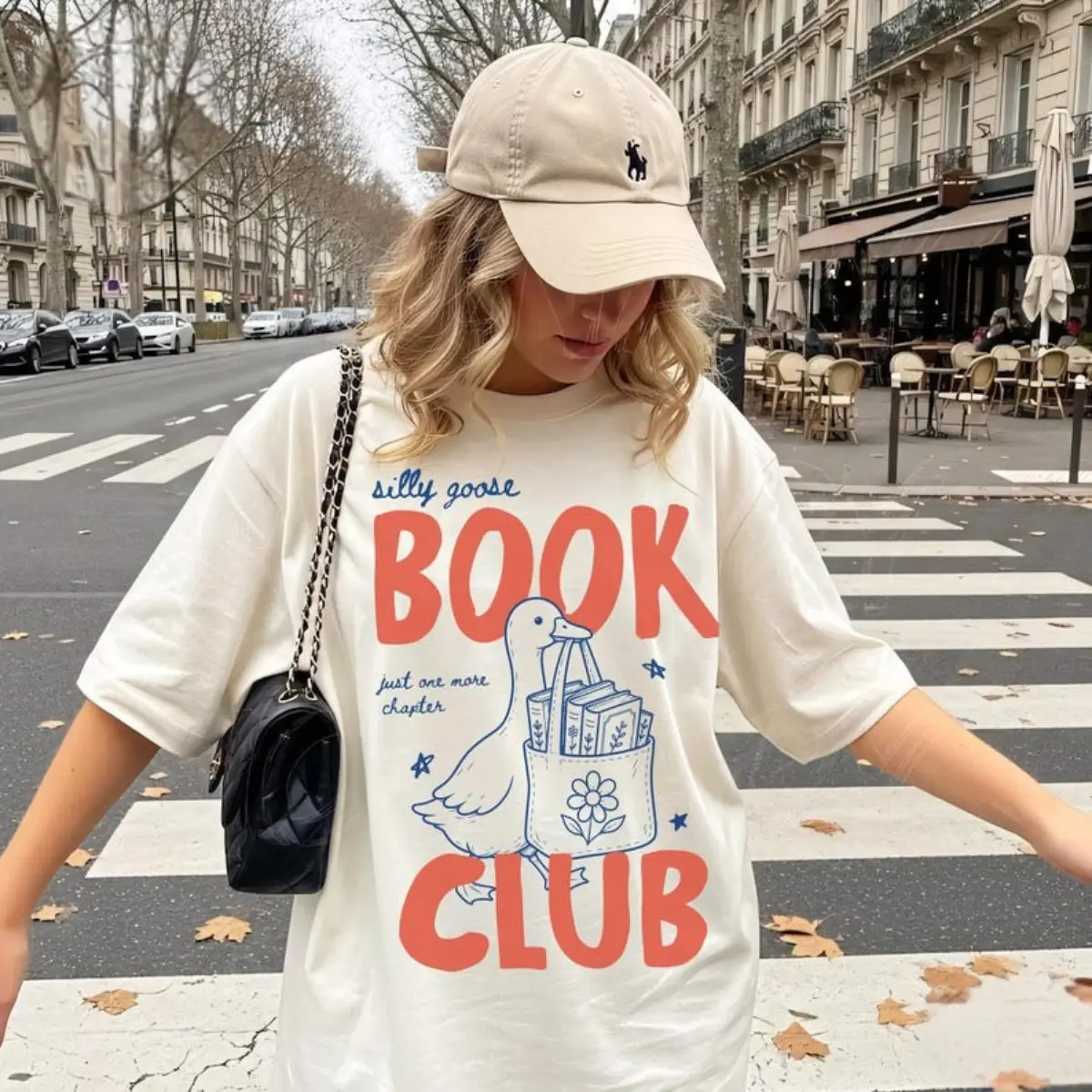 Comfort Colors Funny Goose Book Club TShirt Bookish Tee Book Lover Gifts Trendy Reading Bookish Merch Goose Meme TShirt One More Chapter Tee