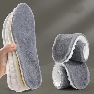 Warm Sport Insoles for Women Men,Thermal Shoe Insoles,Winter 4D Cloud Insoles for Boots, Fluffy Shoe Pads,Arch Support Plantar Fascitis Shoe Inserts,1 Pairs (Gray, For Men (7.5-10.5)，For Women(6.5-9))