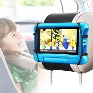 Car Headrest Mount Holder, Tablet Holder for Kids in Back Seats, Anti-Slip Strap and Holding Net,Angle-Adjustable/Fits All 7 Inch to 12.9 Inch Tablet