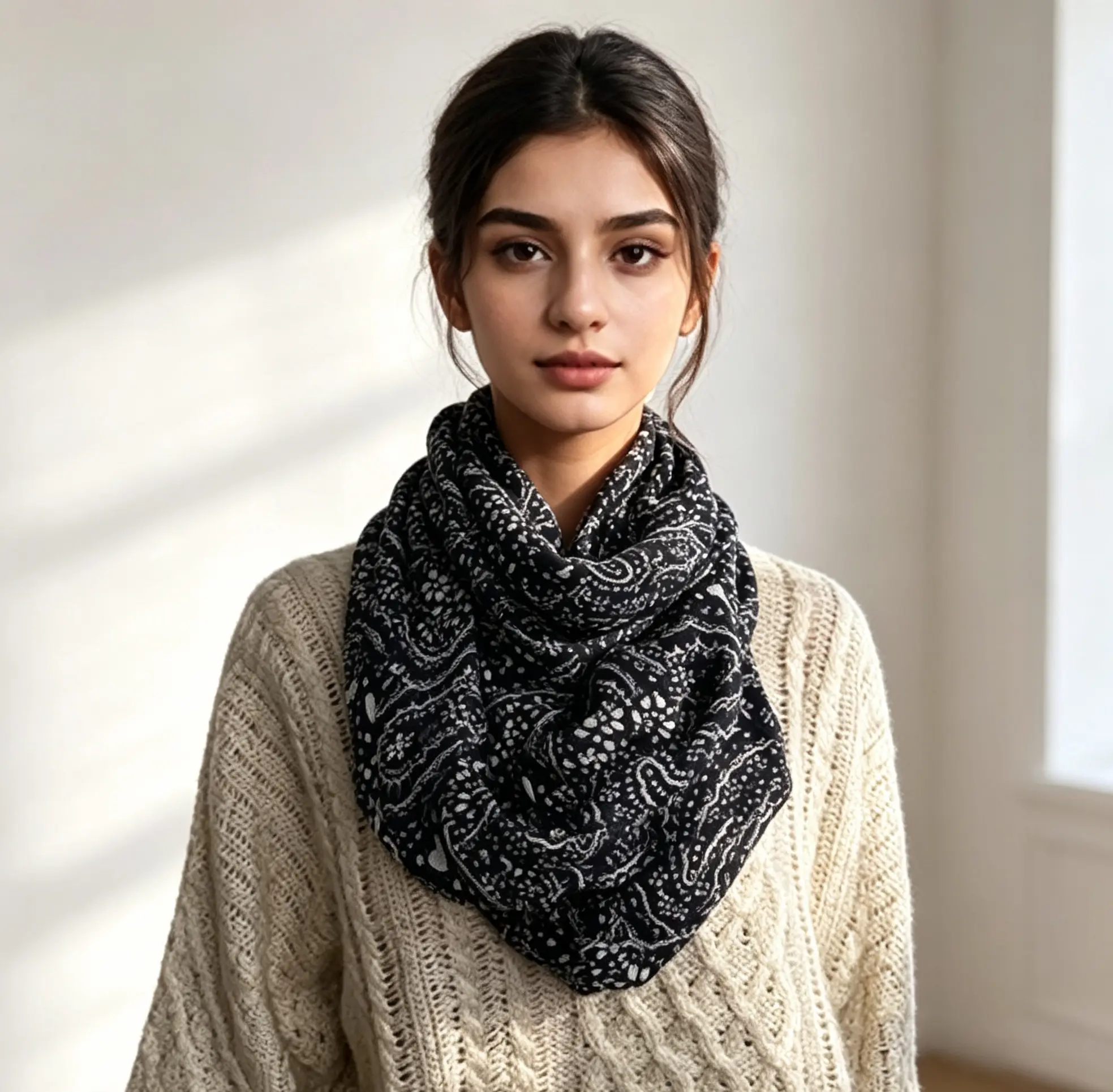 Cozy 100% Cotton Infinity Scarf