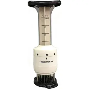 Meat Tenderizer & Marinade Injector Kit Stainless Steel Food Flavor Syringe for Injecting Marinade Liquid & Brine, Ideal BBQ Tool for Smoking Turkey Beef