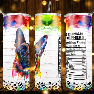 20 oz Dog Breed Nutrition Facts Tumbler - Perfect for Your Beverage Needs - Bottle, Drinkware skinny tumbler