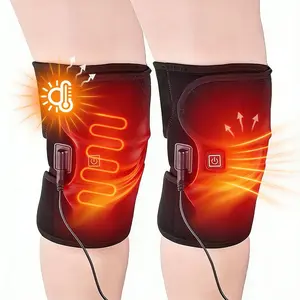 3 Speed Temperature Adjustable USB Powered Knee Massager, Dual Head Heated Portable Heating Pad, Home Therapy Device, Father's Day Gift
