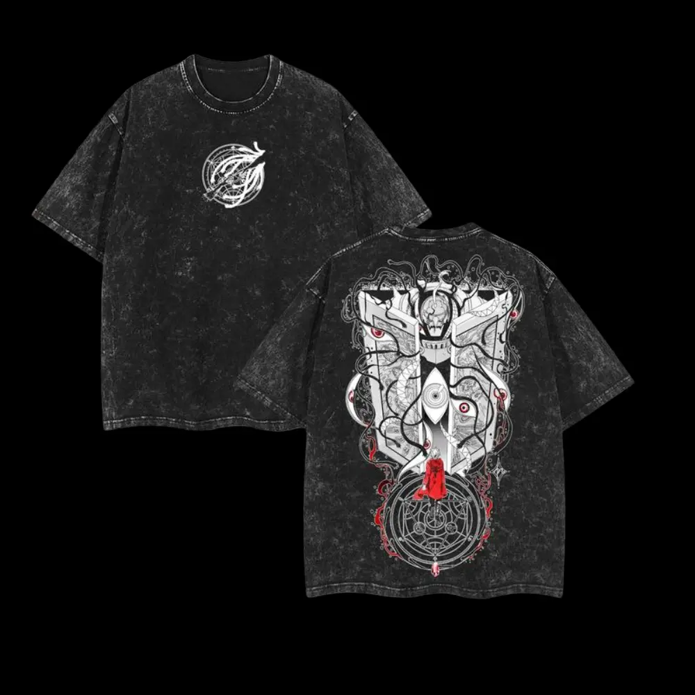 Fullmetal Alchemist Gate of Truth Tee, Brotherhood Dark Alchemy Shirt, Vintage Anime Tshirt Oversized Top,  Anime Merch, Anime Fans, Anime Lover, Mens