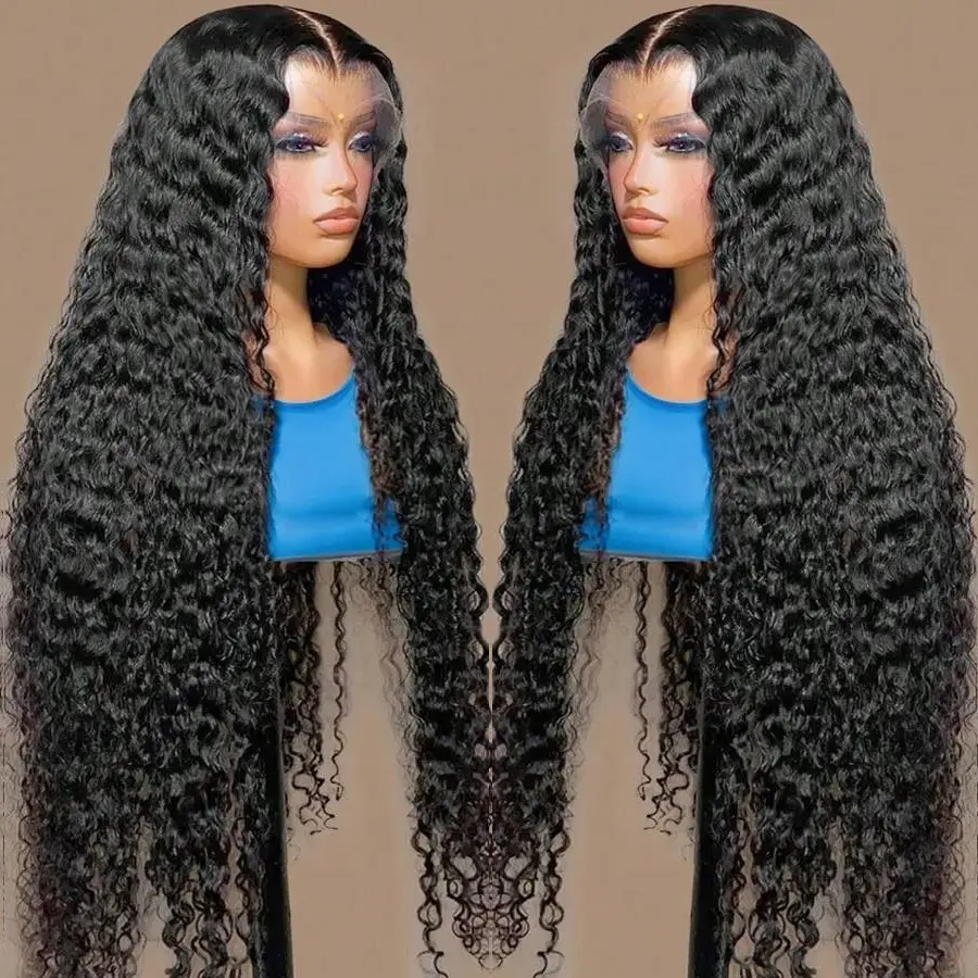 BLING HAIR Kinky Curly Wig for Women, 13x6 HD Transparent Lace Frontal, 180% Density Pre-Plucked Remy Human Hair, Wigs Human Hair, Curly Human Hair Wig