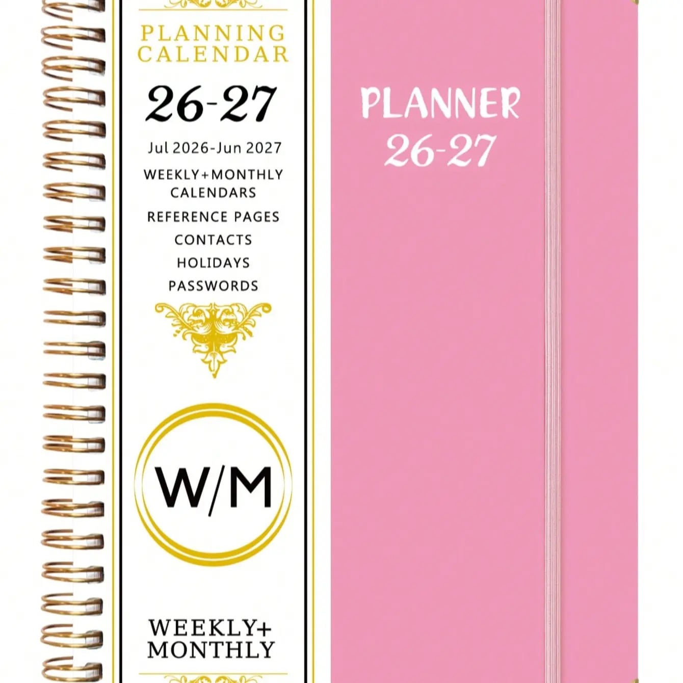 A5 Weekly Monthly Planner Notebook, Cover, Roll-Up Design, School and Office Yearly Schedule, Planner Calendar, Student Academic Planner, 2026-2027 Edition, Spiral Bound Planner
