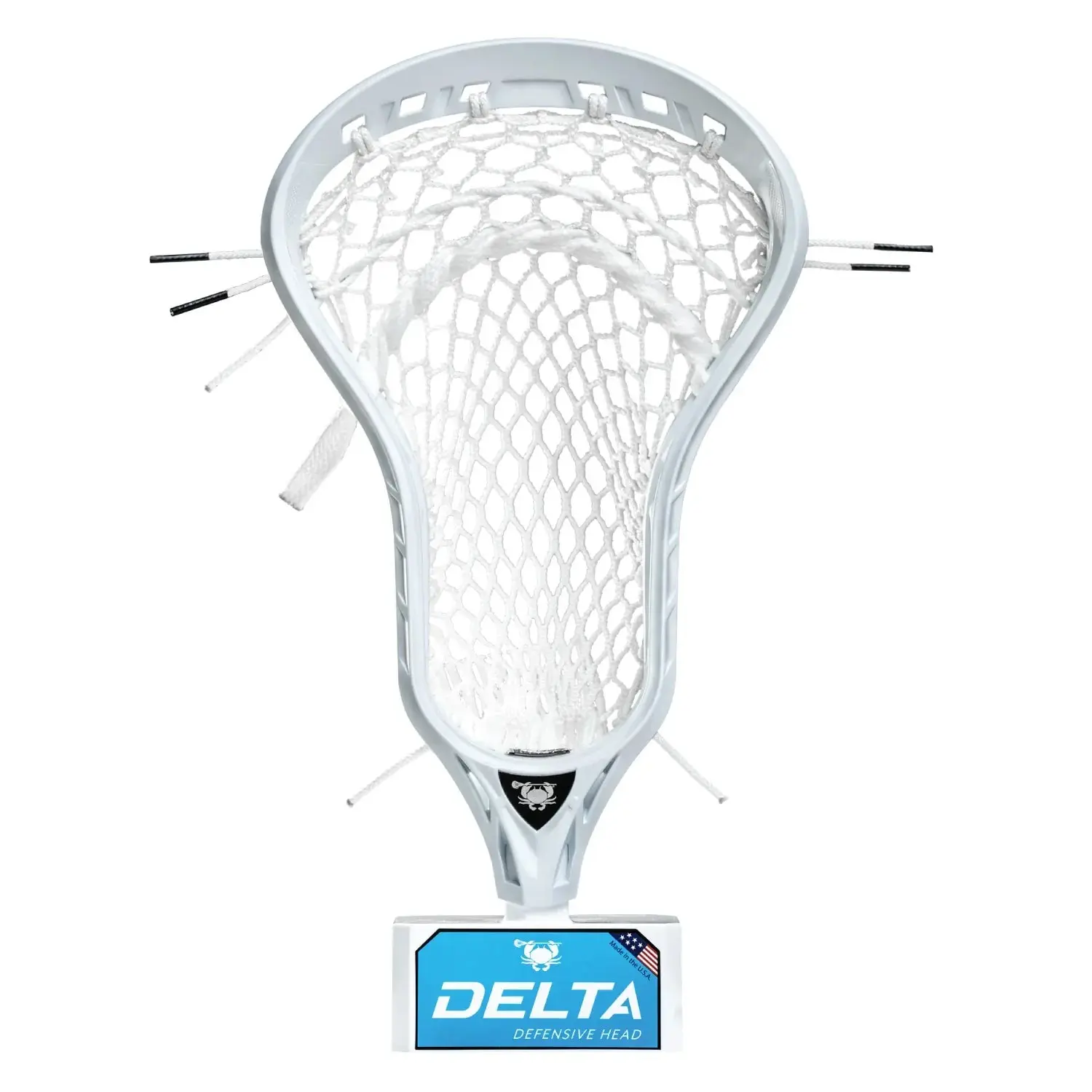 ECD Delta Elite Pocket Lacrosse Stick - Strung, Rigid Design, Aggressive Faceshape for Defense & Groundball Play - Includes 3 Free Champion Lacrosse Balls, Lacrosse Ball, Scooping Up Groundballs