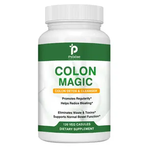 Pslalae - Colon Cleanse Detox Formula - Natural Bowel Cleanser Pills for Intestinal Bloating & Fast Digestive Cleansing - Daily Constipation Relief Supplement Gut, Belly, Stomach, 120 Capsules