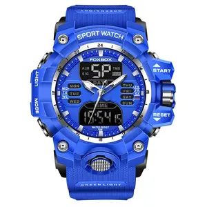 Men's Digital Watch, 50m Water-Resistant, Luminous for Night Use, Silicone Strap.