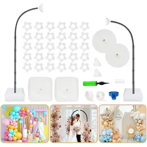 8.2ft & 6ft Balloon Arch Kit With Free Bending Shape Frame and Base Floor Stand for Wedding,  Shower, Graduation Decoration - Half Arch Balloon Garland