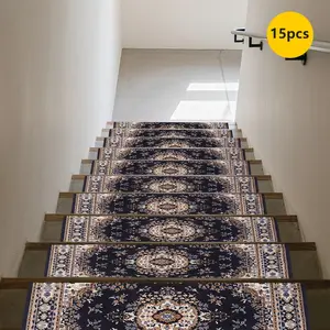 Non-Slip Stair Carpet, Stair Runner, Step Protection Carpet, Decorative Bordered Stair Mat for Home Decoration & Bedroom Accessories - Suitable for Indoor, Outdoor Stairs & Multiple Scenarios