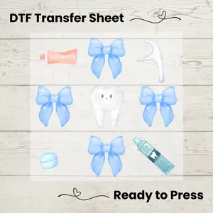 Coquette Dentist DTF, Dtf Transfer Sheet, Ready to Press, Custom Dtf,  Heat Transfer, Shirt Transfer, Dentist Gift, Coquette Aesthetic Shirt