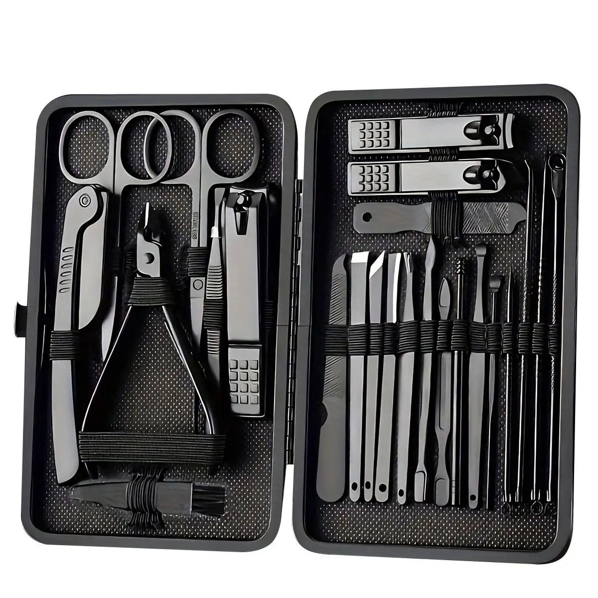 PUKEGM Professional Nail Clipper Set with Storage Case, 8 pcs/24pcs/15pcs Portable Manicure & Pedicure Tool Set, Nail Cutter Kit Wallet,Nail Grooming Kit Present for Women Men Husband Boy friend Parent Home & Travel