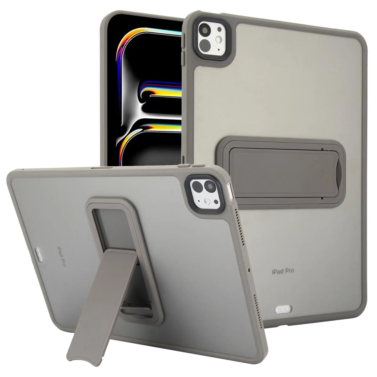 Matte Clear iPad Pro 11 Tablet Case with Stand | Fits 2018-2024 10.9/11 Inch Models | Shockproof Cover iPad Covers Tablet Accessories Tablet Casing