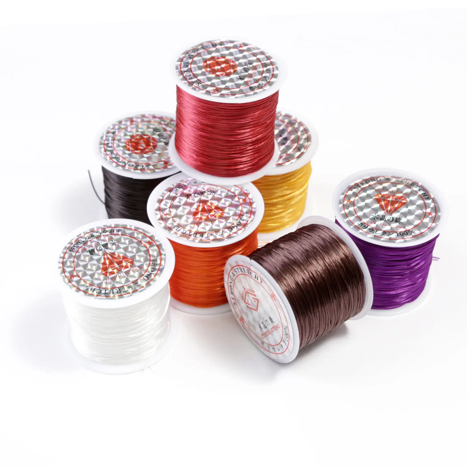 Vlasy Stretchy Elastic Thread Cord, 1 Roll Beading Cord for DIY Bracelets, Beaded Jewelry Making and Hair Extensions Styling