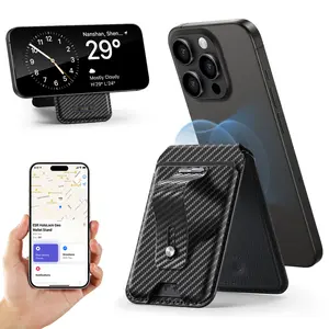 ESR Geo iPhone Wallet Tracker with Full Find My Functionality Adjustable Stand for iPhone 17/16/15/14/13/12 Series 3-5 Cards Magnetic Clip Mount Non Slip Holder Durable
