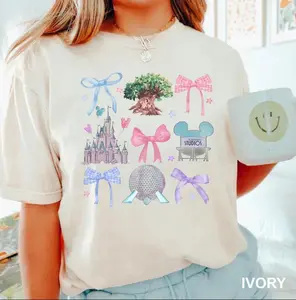 Adult & Youth & Toddler Comfort Colors/Gildan Coquette Bows Walt World Trip Shirt, Magic Kingdom Animal Kingdom Epcot Parks Tee, Trip Shirts, Graphic shirt, Gift Birthday