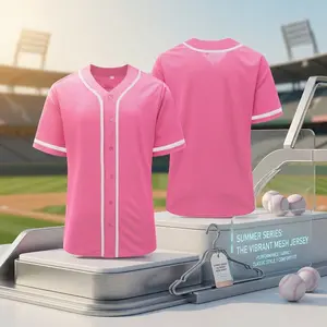 Men's and Women's Baseball Jersey Hip Hop Sports Uniform Short Sleeve Shirt - Custom Button Up Casual Hipster Style Jersey for Team Uniforms, Streetwear, and Sports Events