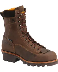 Carolina Men's Men'S 8" Crazy Horse Waterproof Lace-To-Toe Logger Boot - Ca7022