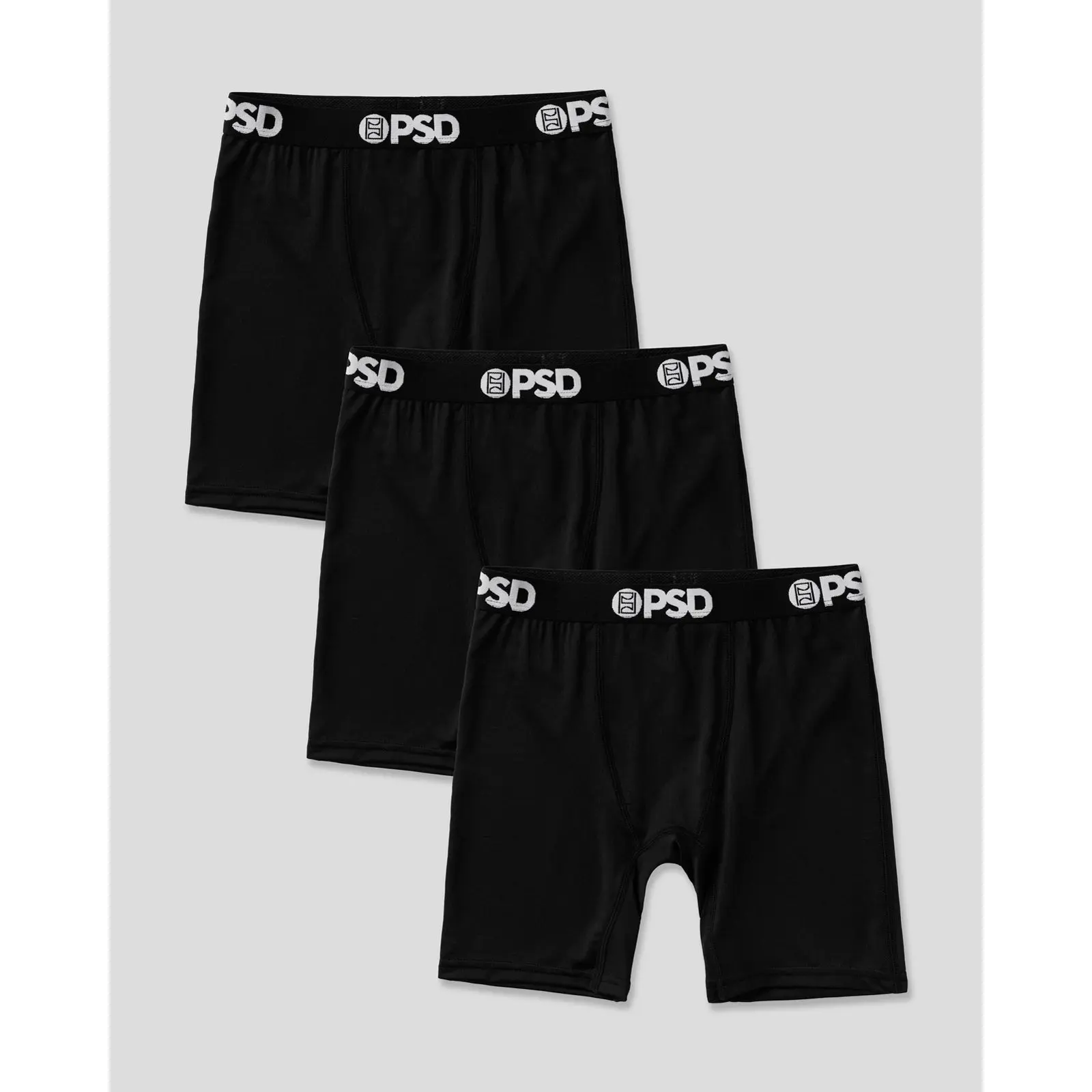 PSD Youth Boys Solid Cotton Boxer Brief 3 Packs - Soft, Breathable and Stretch Comfortable Underwear