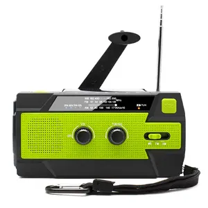 Daykit Hand Crank Radio, Portable NOAA Weather Emergency Radio, Solar Powered with Battery Backup, AM/FM, SOS Alarm, 5000mAh Rechargeable Battery Power Bank ,1 LED Torch Flashlight,36 LED Reading Lamp, Type-C for Indoor Outdoor Camping Hiking Hurricanes,