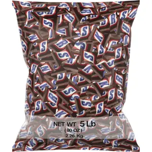 Snickers (5 lbs.) Individually Wrapped Fun Creamy Candy Minis for Party Bags, Gifts, and Office Snacks