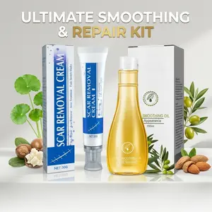 Shea Butter Stretch Mark Oil & Silicone Scar Gel Set For All Skin Repair Needs