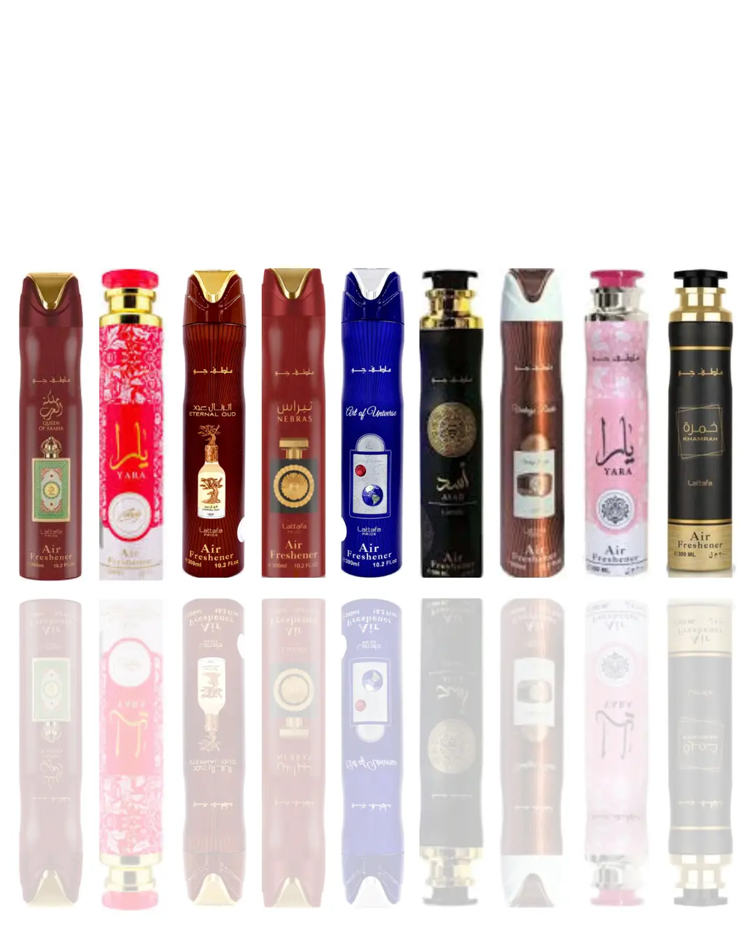 Queen of Arabia Air Freshener + Yara Candy Air Freshener + Eternal Oud Air Freshener + Nebras Air Freshener + Art of Universe Air Freshener + Asad Air Freshener + Vintage Radio Air Freshener + Yara Air Freshener + Khamrah Air Freshener