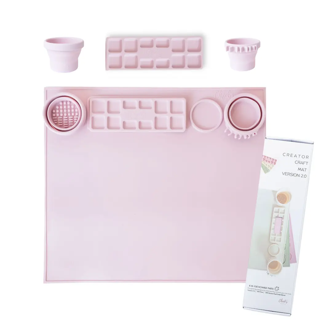 Creator Mat 2.0™ | Silicone Craft Mat with Collapsible Cup — Pinklet