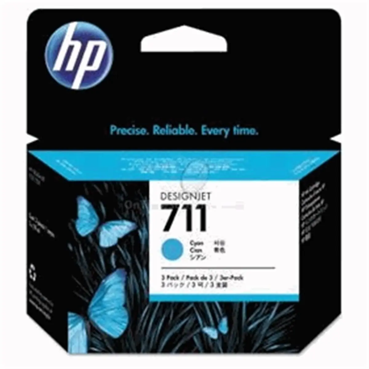 HP 711 SD Cyan Inkjet Printer Cartridge (3-Pack, Hewcz134A) - Quick-Dry, Smudge-Resist, Compatible with HP DesignJet T120 Printer