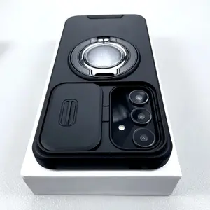 Business Slide Lens Protection Phone Case Cover, Compatible with Samsung A17 A05 A05s A54 A56 A16 A36 A35 A14 A15 A26 4G 5G, with Phone Stand Function and Drop-Resistant Suitable for Samsung S25 Ultra S24 S23 S22