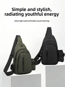 Men's Waterproof Crossbody Messenger Bag, Lightweight & Durable Chest Pack, Large Capacity Shoulder Bag for Travel, Trendy Daily Use