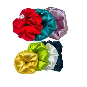 Silk Satin Hair Scrunchies - Singles - Multi Pack - Ponytail Holder Silk Satin Hair Scrunchies - Singles - Multi Pack - Ponytail Holder