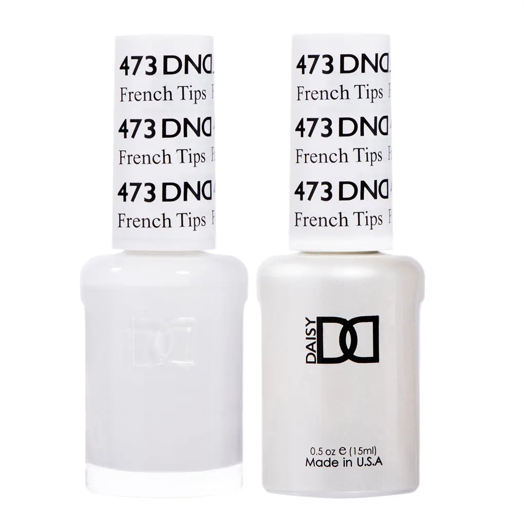 DAISY DND Gel Nail Polish and Lacquer Duo, #473 French Tip, UV-Cured Formula for a Professional Manicure at Home