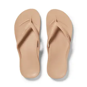 Arch Support Flip Flops - Comfortable & Supportive Sandals for Women - Tan - Archies Footwear