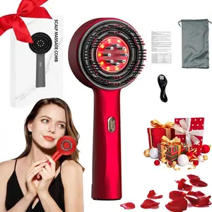 Electric Scalp Massager Brush Scalp Stimulator, Ipx7 Waterproof Hair Root Essence Infusion Comb, Home & Travel Use, Perfect Gift for Women