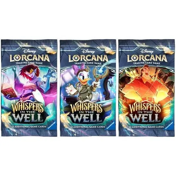 Lorcana Whispers In The Well Authentic Factory-Sealed TCG Booster Box - Non-Sports Trading Cards Set with Collectible Booster Packs, Pack Included