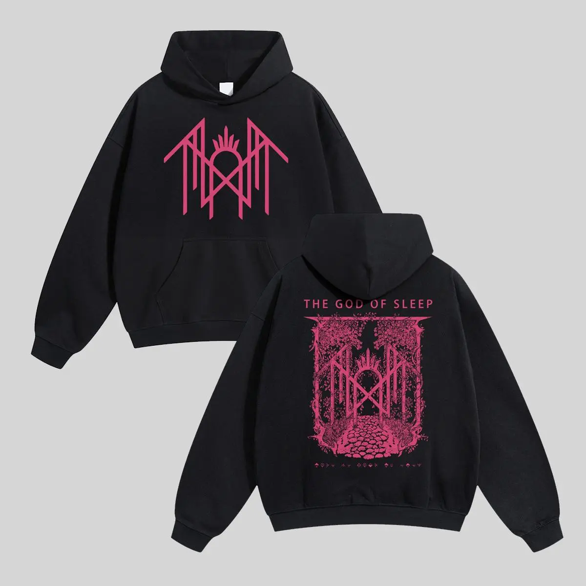 Unisex Retro Print Graphic Hoodie - Super Soft Cotton Blend Long Sleeves Pre-Shrunk Oversize Basics Pullover Top, 3XL Casual Fit for Men & Women (Menswear Sweatshirts)