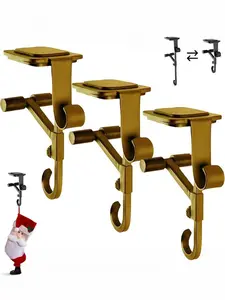 No Drilling Required Mantel Sock Hooks 2 in 1 Adjustable Wreath Hooks, Heavy Duty Hooks for Christmas Decorations, Securely Hold Socks and Wreaths #Fashionweek#Fallfreshness