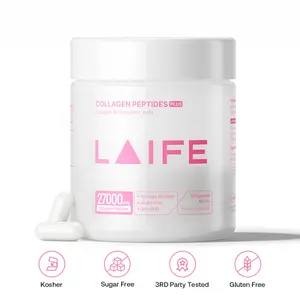 Laife Collagen Plus Capsules – Collagen Peptides with Hyaluronic Acid, L-Glutathione, Hydroxytyrosol & Rose Extract – Skin, Hair, Nails, Muscles & Bones Support – Brightening & Healthy Aging Support – Whole-Body Wellness Formula-60 capsules