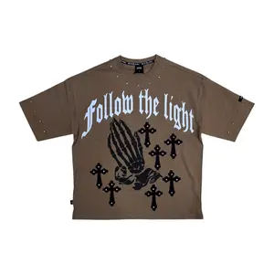 WH-SM6122 - Follow the Light Boxy with Studs Graphic T-Shirt