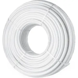 VEVOR PEX Pipe 3/4 Inch, 100 Feet Non-Oxygen Barrier PEX-B Flexible Pipe Tubing for Potable Water, for Hot/Cold Water Easily Restore, Plumbing Applications with Free Cutter Clamps, WhiteVEVOR Super Brand Day