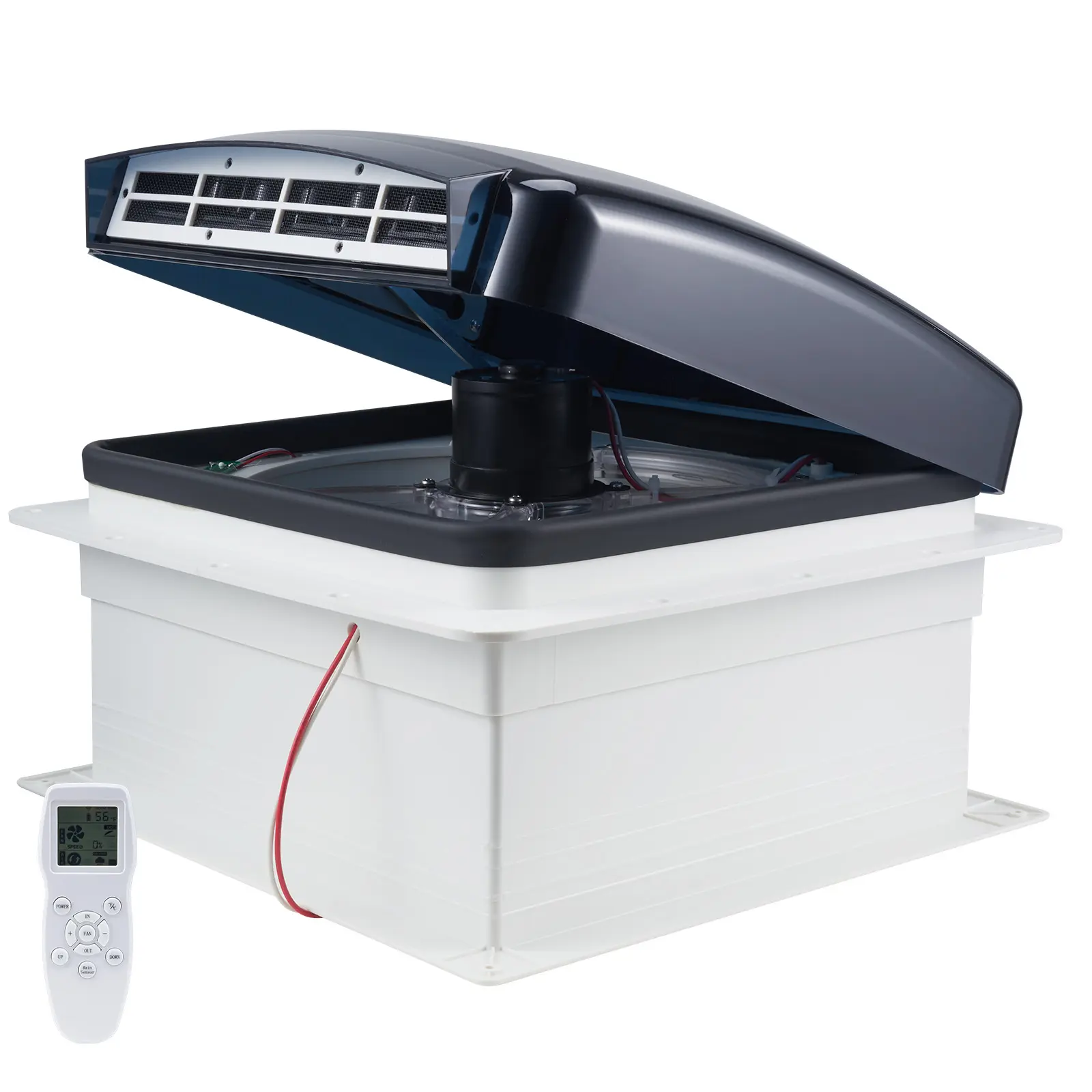 【Summerfinds】VEVOR RV Vent Fan,14 inch RV Roof Vent Fan 12VPowerful 10-Speed Reversible Fan with Remote ControlBuilt-in Rain CoverPower Top Lid,12 inch Fan Blade,Fits 14 x14 inch Roof Openings