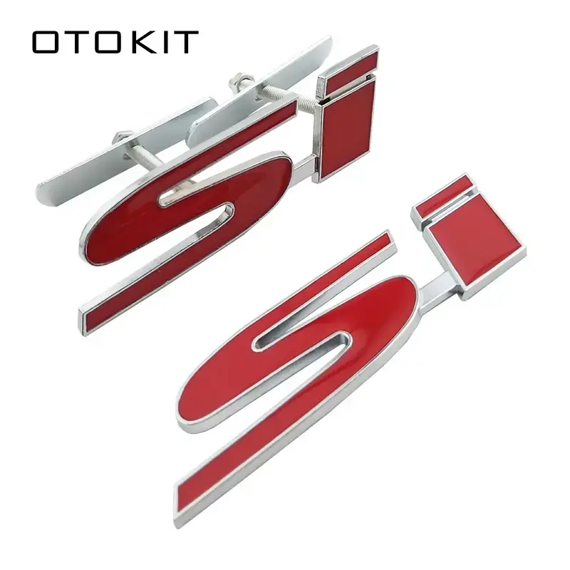 2026 New 3D Auto Car Styling SI Logo Metal Badge Chrome Sticker Front Grille Emblem For Honda Civic Accord Automobile Accessories For your Cars