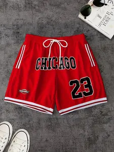 Basketball Shorts for Men, Basketball Gear, Athletic Bottoms, Summer Sports Casual Five-Quarter Pants, Fashion Loose Breathable Style, Size 23