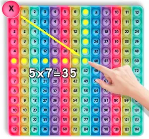 Multiplication Game Table 12 X 12 Math Flash Cards 3rd Grade Fingertip Fidget POP Toy Board Create a Variety of Multiplication additions