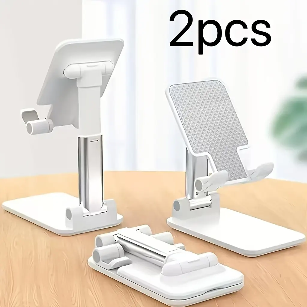 Kitchen 2-Piece Mobile Phone Mount Stand, Sturdy Durable ABS Universal Tech Accessory with Adjustable Height for All Phone Models, Mobile Accessories, Mobile Phone Holder, Stable Phone Rack